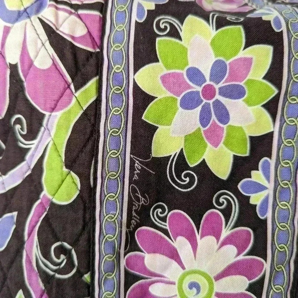 Vera Bradley Top Flap Purple Punch Crossbody Messenger Bookbag - Picture 3 of 10